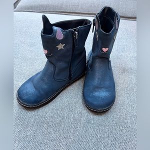 Osh Kosh blue cat boots girls size 10